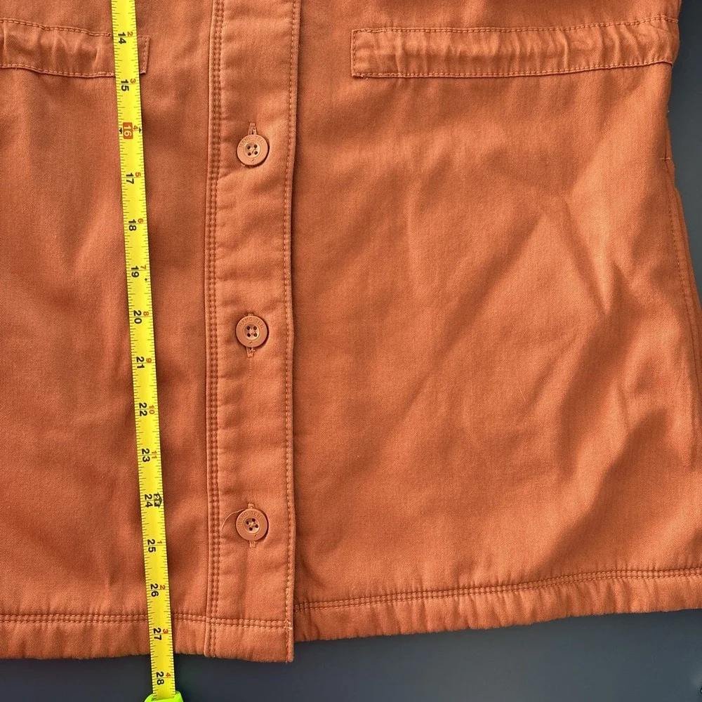 hang Ten Sherpa Collar‎ Lined Utility Jacket Fisherman Small Neutral Canvas Cozy